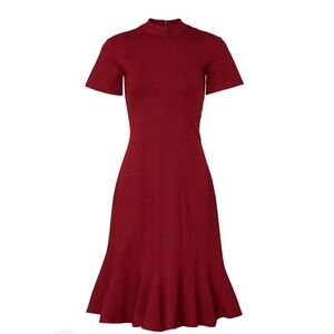Tome Burgundy Multi-Stitch Dress Sz 0